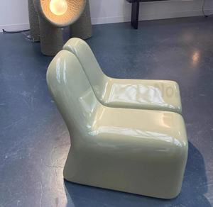 독특한 의자 사용자 정의 FRP 좌석 Japandi 디자인 장난 모양 비 팁베이스 베이지 핑크 악센트 어린이 안전 좌석 - Product Image 3