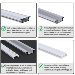 Offre Spéciale personnalisé <span class=keywords><strong>U</strong></span> forme Flexible LED <span class=keywords><strong>Alu</strong></span> boîtier canal extrusion encastré en aluminium pour panneaux muraux LED profil de bande lumineuse - Product Image 3
