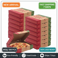 Boîtes à pizza imprimées sur mesure, fabricant de boîtes à pizza pliables en carton ondulé jetables, fabricant de boîtes à pizza, boîte à pizza personnalisée
