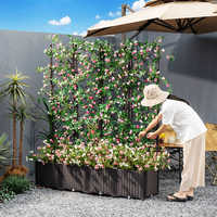 Boîte de plantation réglable en plastique fabriquée en usine Boîte de plantation de jardin d'intérieur avec support d'escalade