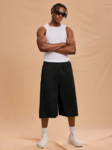 <span class=keywords><strong>Pantaloncini</strong></span> Sportivi Oversize OEM ODM per Uomo, Gamba Extra Larga, in Cotone Pesante, Stile Hip-Hop e <span class=keywords><strong>Streetwear</strong></span> - Product Image 4