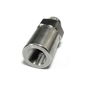 Valve de raccordement de rampe d'injection en acier inoxydable SS304 usinée CNC, M18x1.5 mâle vers M16x1.5 femelle, pour camion diesel Chevy GMC 6.6L LB7 Duramax 2001-2004 - Product Image 2