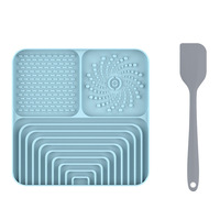 Tapis de léchage en silicone personnalisable pour animaux de compagnie, directement de l'usine, plateau d'alimentation lente antidérapant avec ventouses, anti-déversement et anti-étouffement pour chiens