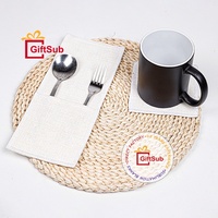 Sets de table vierges pour sublimation, personnalisables DIY, imprimables, en polyester, épais, effet lin, pour la décoration de la maison