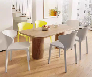 Moderno contemporaneo impilabile in plastica colorata sedia da pranzo per soggiorno ristorante Bar bagno parco casa Bar - Product Image 3