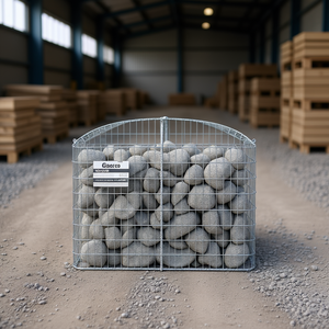 Panier Gabion Gaerco en fil de fer galvanisé argenté, conteneur en acier durable pour le stockage, lot de 4 - Product Image 2
