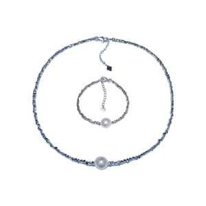 Ensemble collier et bracelet WENCHI en argent sterling S925 avec perles baroques d'eau douce, beauté nacrée, 450g - Product Image 3