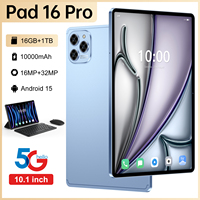 Pad 16 Pro 11 Inch Android 15 Tablet PC Deca Core 16GB RAM 1TB Penyimpanan 2560X1600 5G Fungsi Telepon Dual SIM