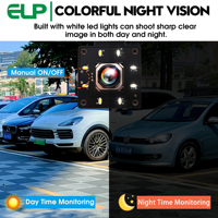Caméra USB ELP 12MP avec autofocus, 1080P 120fps, LED blanche pour vision nocturne, grand angle, IMX577, webcam 4K, mini caméra pour imprimante 3D