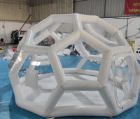 Tente transparente de camping de maison de bulle gonflable de forme de football de nouvelle conception tente gonflable de dôme de football de bulle à vendre
