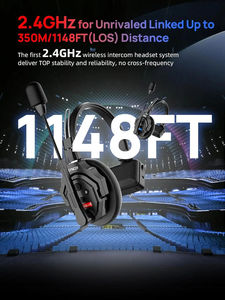 Sistema de Intercomunicación Inalámbrico Full Duplex SYNCO Xtalk X9, Auriculares con Micrófono de Comunicación 2.4G, <span class=keywords><strong>9</strong></span> Usuarios, Equipo de Estudio - Product Image 3