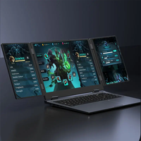 Ordinateur Portable Gaming à Trois Écrans Tactiles 16 pouces et 10,5 pouces, Clavier Rétroéclairé pour Professionnels