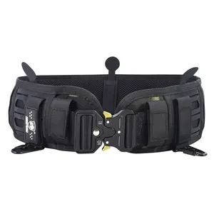 ActionUnion Adjustable Tactical Battle Molle Belt Waist Utility Belt Mens Nylon Duty Tactical Belt with Molle Strap