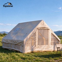 Tente de camping gonflable familiale pour l'extérieur, tente de plage imperméable en tissu Oxford double couche, tente gonflable pour le camping