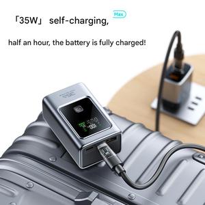 HDL OEM/ODM พาวเวอร์แบงค์พกพา 10000mah ชาร์จเร็ว PD35w พร้อมหน้าจอแสดงผลดิจิตอลอัจฉริยะสำหรับ iPhone พาวเวอร์แบงค์ใช้งานได้ยาวนาน เหมาะสำหรับกิจกรรมกลางแจ้ง - Product Image 2