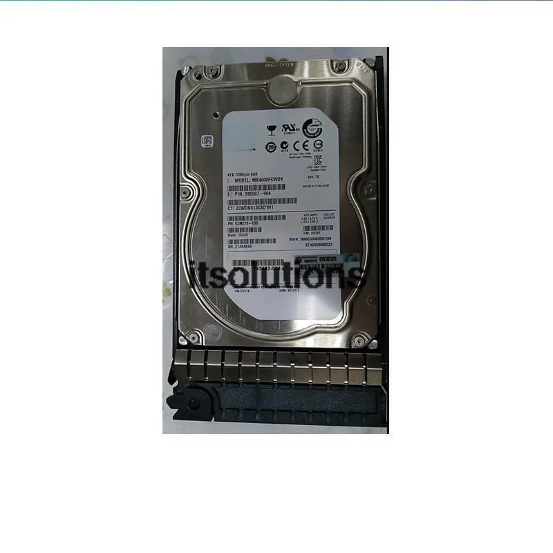 For HP 693689-B21 4TB 7.2K 3.5 SAS Gen8 693721-001 hard disk Test working2