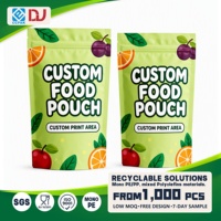 Bolsa Doypack Personalizada con Cierre Hermético para Envasado de Frutas y Snacks, con Diseño Ilustrativo y de Marca
