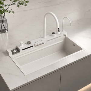 Évier de cuisine intelligent européen multifonctionnel en acier inoxydable, style ferme, numérique, encastré, moderne - Product Image 1