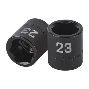 BOX 6 23mm <b>Impact</b> <b>Socket</b>, 6 Points, 1/2" Drive, TRUPER - Product Image 1