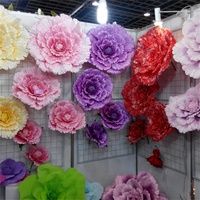 Amazon flor grande de peônia artificial, venda quente de flores grande de seda artificial para decoração de vestimenta