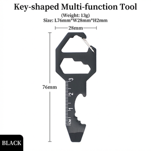Ouvre-bouteille multifonctionnel en acier inoxydable pour l'extérieur, clé hexagonale, tournevis, mini-outil, porte-clés, ouvre-bouteille - Product Image 6