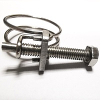 Collier de serrage réglable en double fil d'acier avec boulon W1 pour collecteur de poussière, sèche-linge, aérateur et autres besoins de fixation de tuyaux