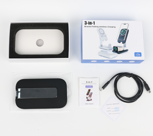 Nuevo Soporte de Carga Inalámbrico Magnético Plegable 2026, Cargador Inalámbrico <span class=keywords><strong>3</strong></span> en 1 de 15W para la <span class=keywords><strong>Serie</strong></span> de Teléfonos - Product Image 3