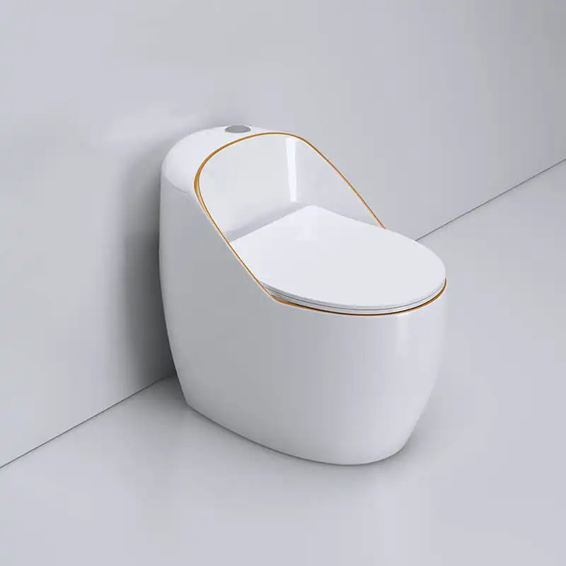 Inodoro de cerámica para Baño de Hotel, trampa S de una pieza, tipo huevo, nuevo diseño