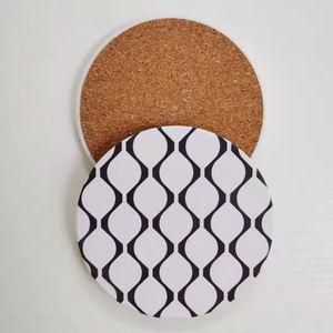 European Style Silk Screen Printed Ceramic Coaster Retro Floral Pattern Creative Waterproof Insulated <b>Pad</b> for Coffee Promotional - Product Image 3