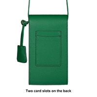 Pochette Bandoulière de Luxe en Cuir PU Végan Pleine Fleur « Forever Young » pour Tous Modèles de Téléphones, Y Compris iPhone, Samsung et Android