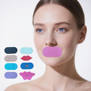 Mk nhà máy OEM thông hơi màu đen hình bầu dục Miệng băng màu tím hoa oải hương thơm ngủ Băng tốt hơn mũi thở Miệng băng với Collagen - Product Image 1