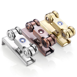 כבד חובה דלת הזזה מסלול התלייה גלגל מדריך רכבת מוצק זכוכית הזזה דלת תליית מעקה כל מתכת מגלגלת - Product Image 1