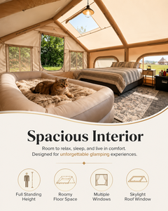 Grande tente <span class=keywords><strong>de</strong></span> glamping gonflable en tissu Oxford imperméable pour hébergement extérieur – Fournisseur en gros - Product Image 1