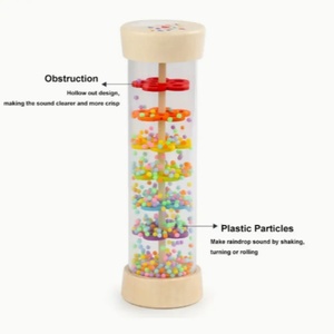 Juguete Educativo Montessori de Madera, Tubo de Sonido de Lluvia, Reloj de Arena, Instrumento Musical, Sonajero para Bebés y Niños Pequeños, Regalo - Product Image 6