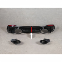 NOUVEAU Diffuseur arrière noir brillant style RS6 avec éclairage LED pour Audi A6 C9 2025+ MY2026 Pièces de tuning pour pare-chocs arrière