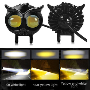 Motorrad LED Scheinwerfer Eulen form Projektor linse Zweifarbige Zusatz scheinwerfer lampe für ATV Scooter <span class=keywords><strong>Cafe</strong></span> <span class=keywords><strong>Racer</strong></span> 4WD / 4 X4 - Product Image 4
