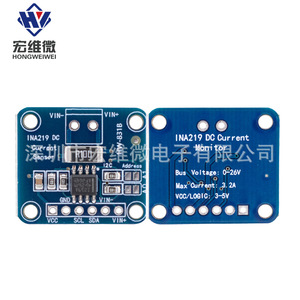 Módulo Sensor de Corriente Continua Hongwei Micro INA219 0-26V 3.2A con Interfaz I2C para Monitoreo de Energía - Product Image 1