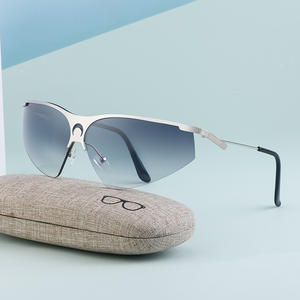 Gafas de Sol Personalizadas de Media Montura con Lentes de PC UV400, Ligeras, Unisex, Estilo Instagram, Moda Urbana Y2K - Product Image 3