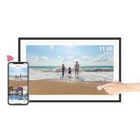 Bingkai Foto Digital HD 15.6 inci, Bingkai Foto Digital Besar IPS WiFi, Bingkai Pintar, Bagikan Foto dan Video Melalui Frameo, Dapat Dipasang di Dinding
