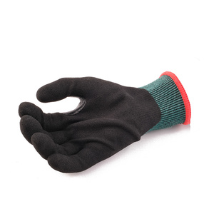 Gants de travail de sécurité résistants aux coupures de niveau <span class=keywords><strong>D</strong></span> ANSI A5, avec doublure HPPE de calibre 15, enduits de nitrile sablé - Product Image 4