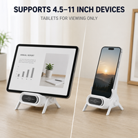15W Hızlı Kablosuz Şarj Standı, Pasif Ses Yükseltici ve Ayarlanabilir Masaüstü Telefon/Tablet Tutucu
