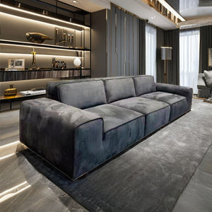 Canapé en cuir noir de petite taille Shatou, style italien moderne minimaliste, pour hôtel, salon et terrasse, pour petits espaces - Product Image 4