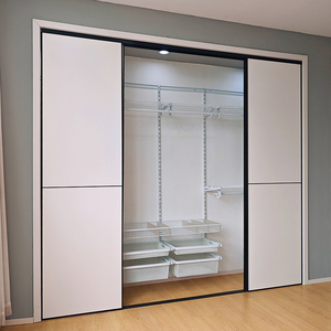 Armarios de Pared Extensibles y Bloqueables de MDF <span class=keywords><strong>con</strong></span> <span class=keywords><strong>Puertas</strong></span> Corredizas para Apartamento, Dormitorio, Taller, Sala de Estar y Comedor - Product Image 2