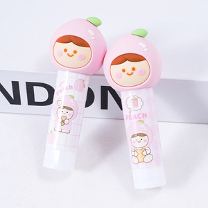 Envase de Plástico Personalizado con Forma de Durazno para Bálsamo Labial, Contenedor Cosmético Vacío para Lápiz Labial y Brillo Labial, Venta al Por Mayor - Product Image 2