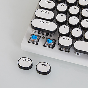 83-Key Retro Punk <strong>Mechanical</strong> <strong>Keyboard</strong> PC Tablet <strong>Wireless</strong> Blue Tooth Modes Cap Multi-Keys Laptop Gaming Arabic <strong>UK</strong> - Product Image 2