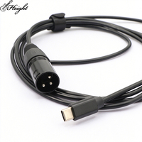 Kabel Audio Tipe C ke XLR Male dengan DAC Terintegrasi 2M Aksesoris Instrumen Musik Berbahan Aluminium Alloy Pabrik
