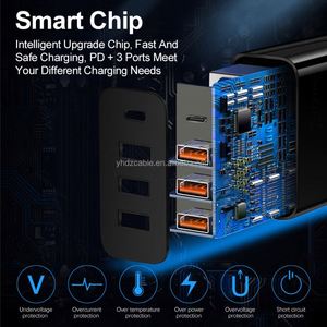 Cargador de Viaje Transfronterizo al por Mayor con 3 Puertos USB+PD, Cabezal de Carga Multipuerto para Adaptador de Teléfono Móvil A+C - Product Image 6