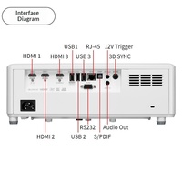 Projecteur laser 4K Optoma UHZ716, Android 11, courte portée, 3D, home cinéma intelligent avec WiFi, 3000 lumens, stéréo, portable