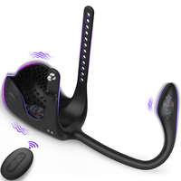 Jouet sexuel anal, stimulateur de testicules, anneau vibrant réglable pour le pénis, télécommande, plug anal, masseur de prostate