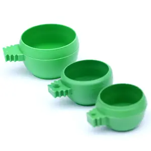 Пластиковая Зеленая круглая кормушка для птиц, Проволочная клетка, кормушка для птиц и Поилка